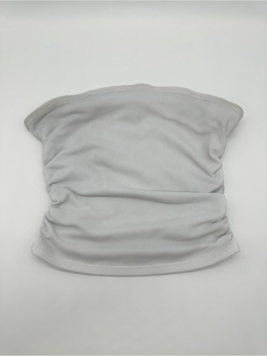 Faded Rose Tops - White Mesh Tube Top